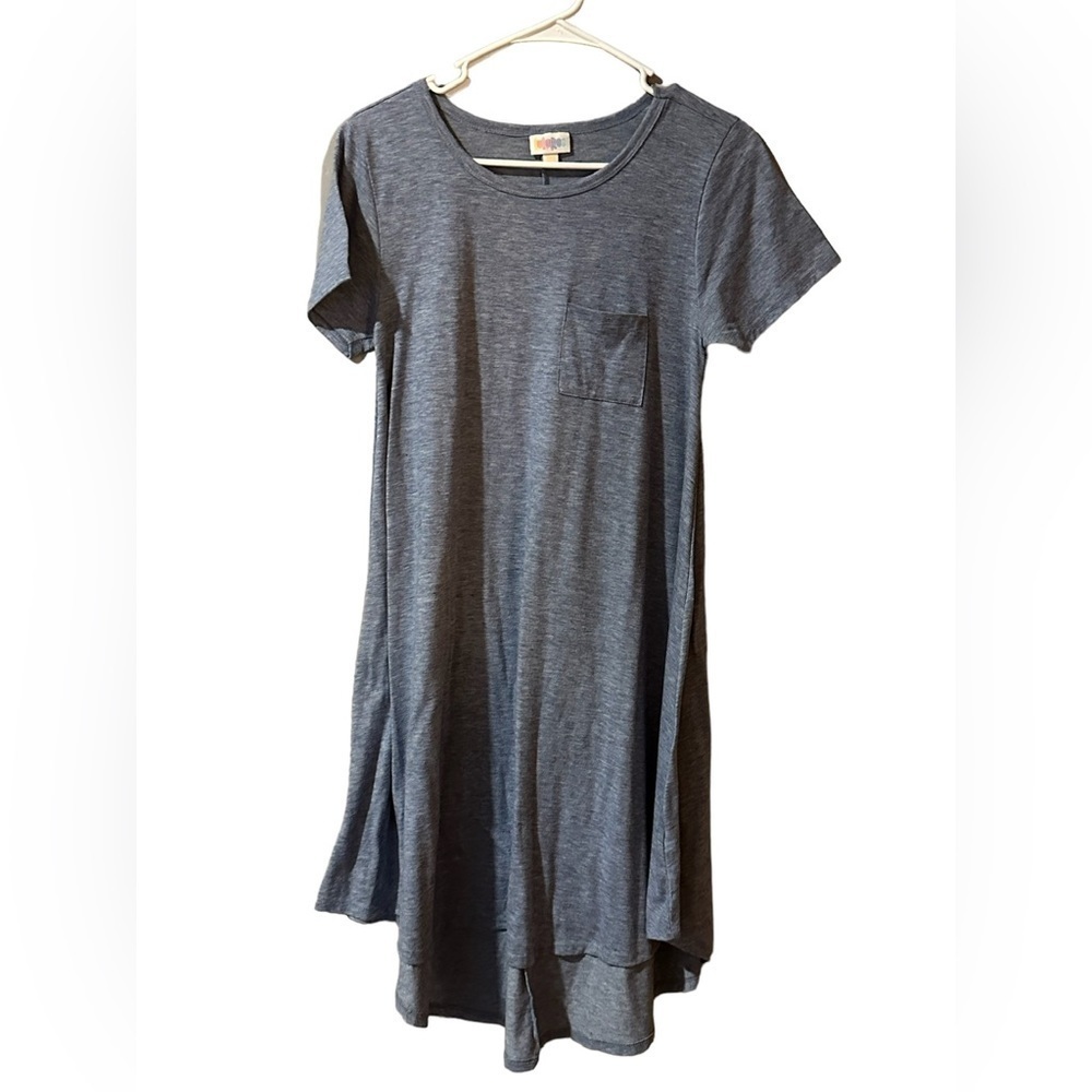 Lularoe Carly Swing Dress Light Blue Denim XXS